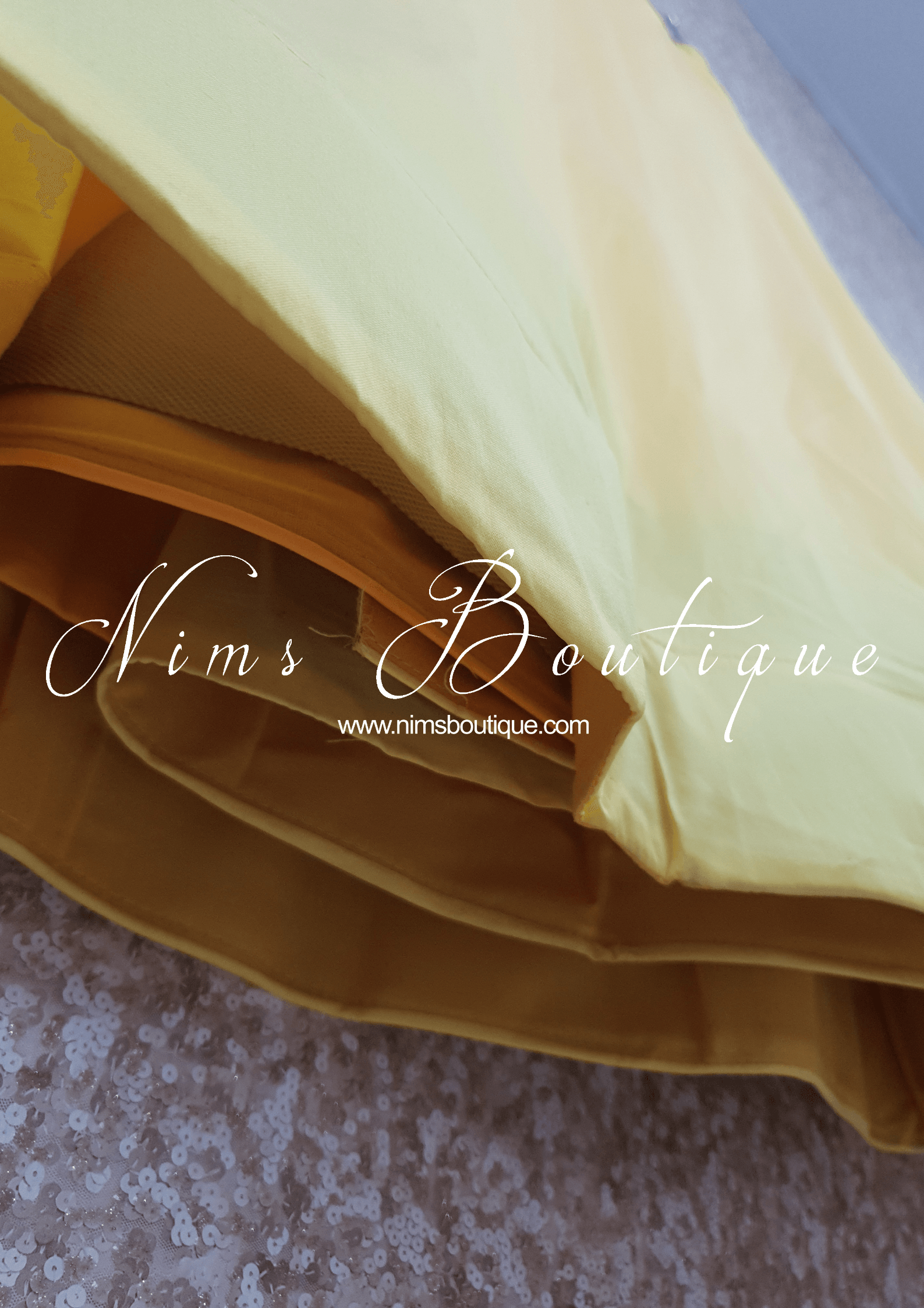 Nims Boutique Light Yellow Plain Semi stitched skirt/lehnga