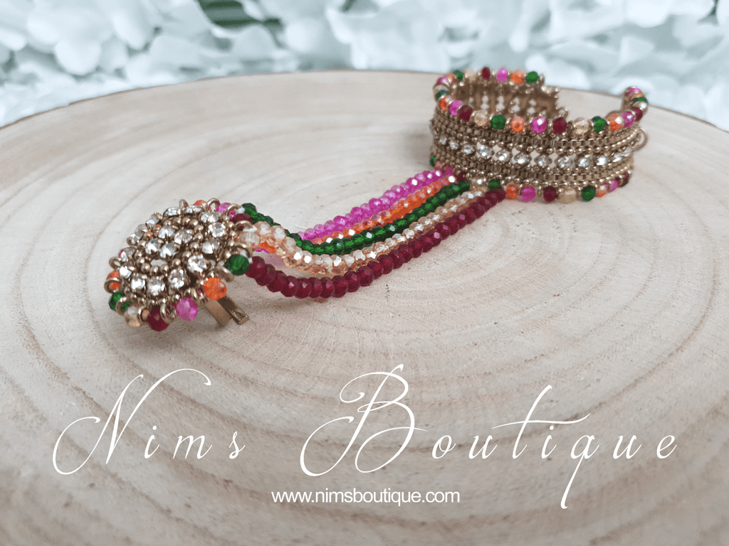 Nims Boutique Royal Multicolour Small Handpiece / Hath Panja