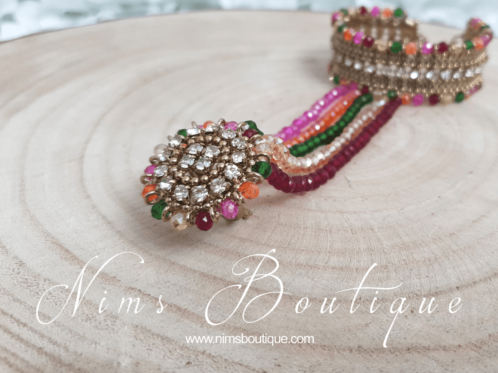 Nims Boutique Royal Multicolour Small Handpiece / Hath Panja
