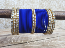 Royal Blue & Kundan Set of Bangles (RB2)