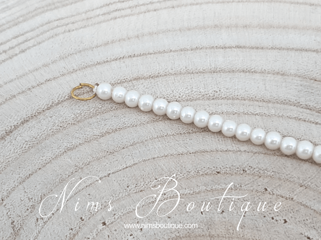 Nims Boutique Vidya Pearl & Clear Stone tikka