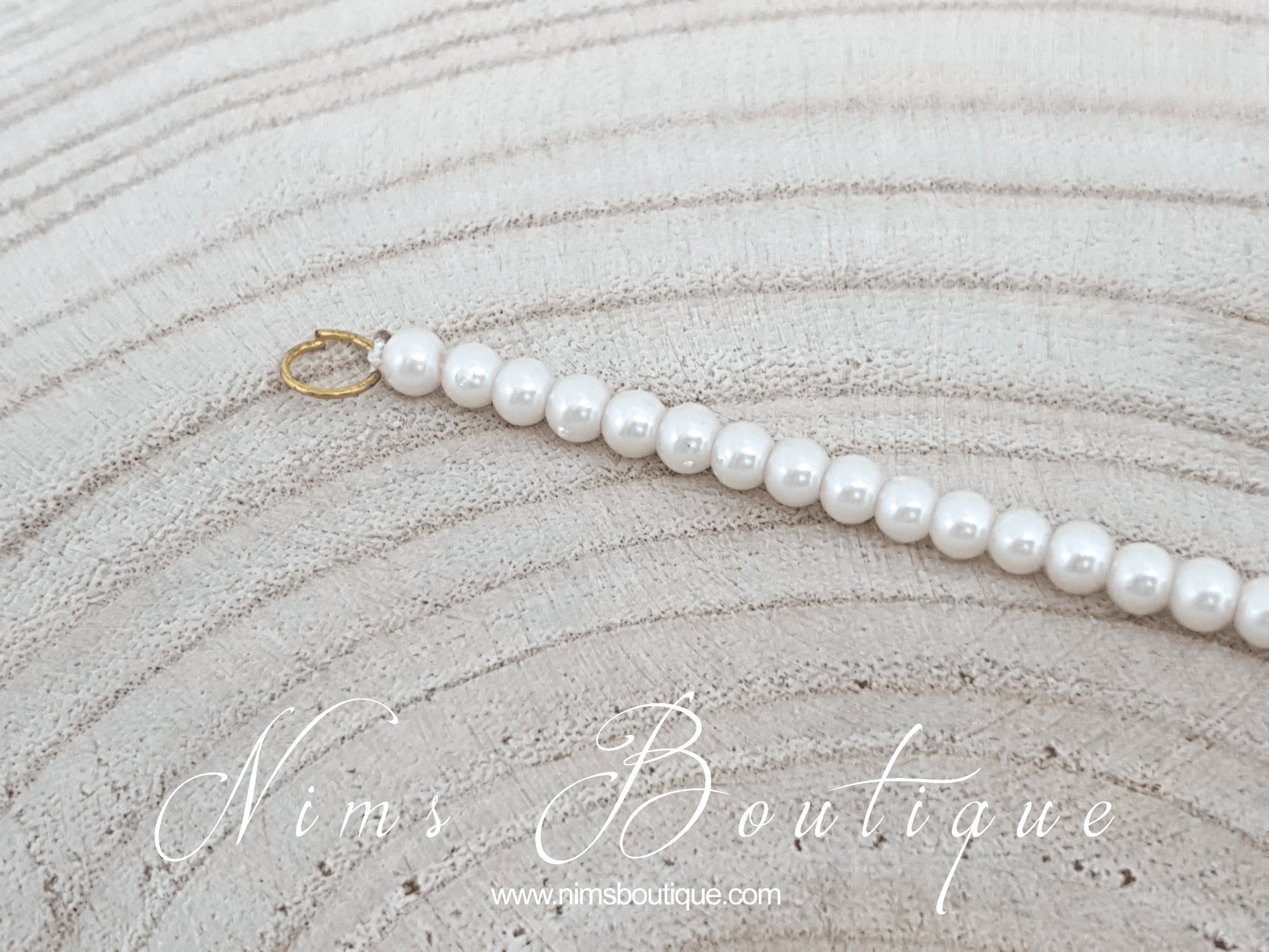 Nims Boutique Vidya Pearl & Clear Stone tikka