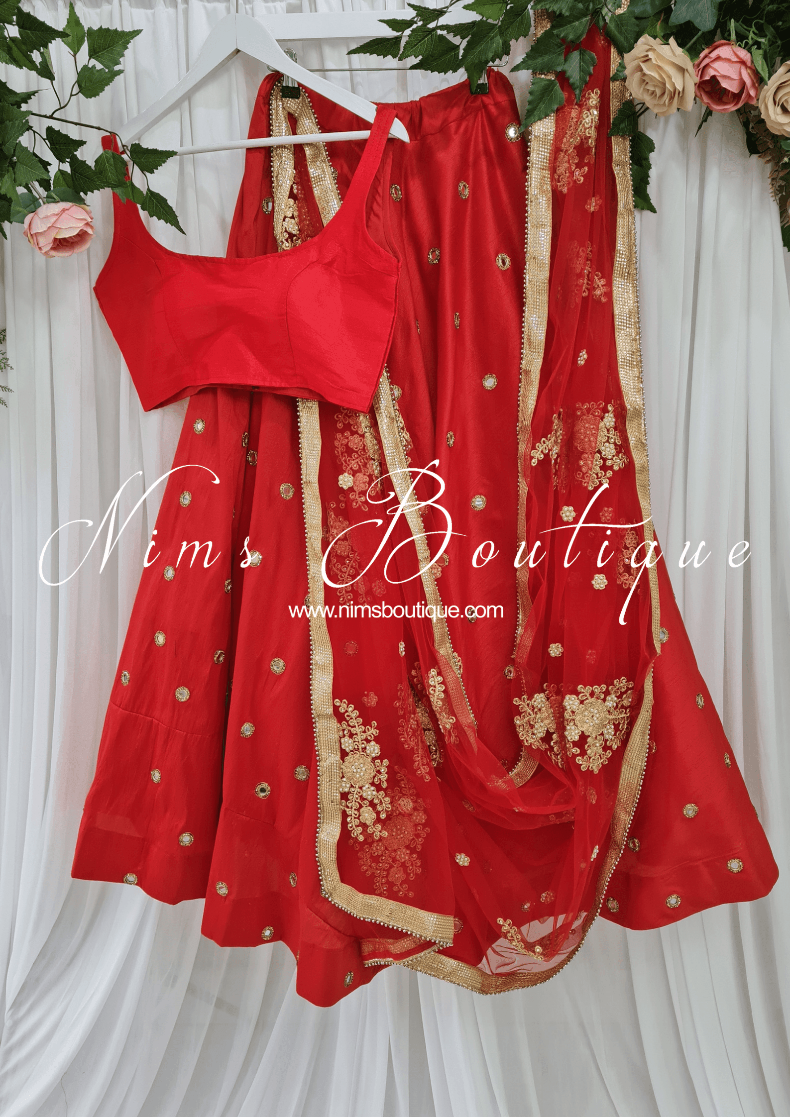 Nims Boutique The NB Red Blouse 10-12