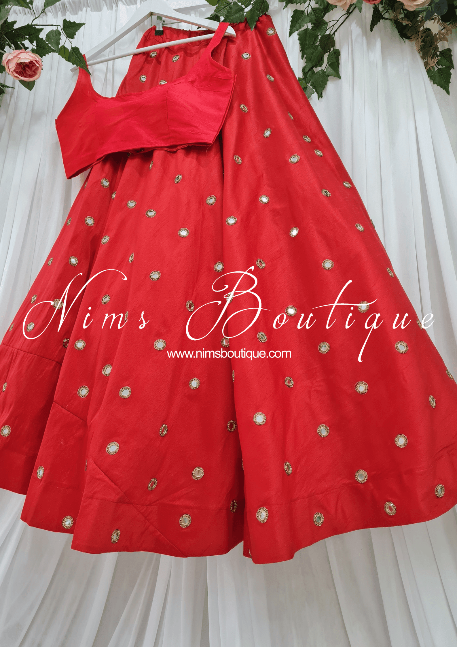 Nims Boutique The NB Red Blouse 10-12