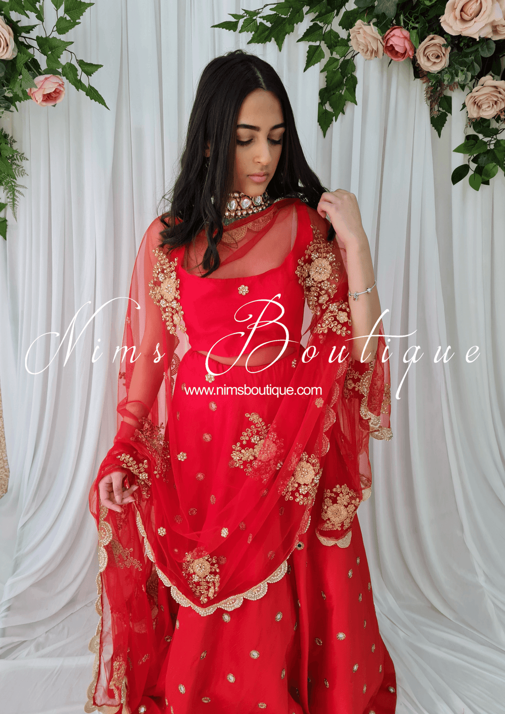 Nims Boutique The NB Red Blouse 10-12