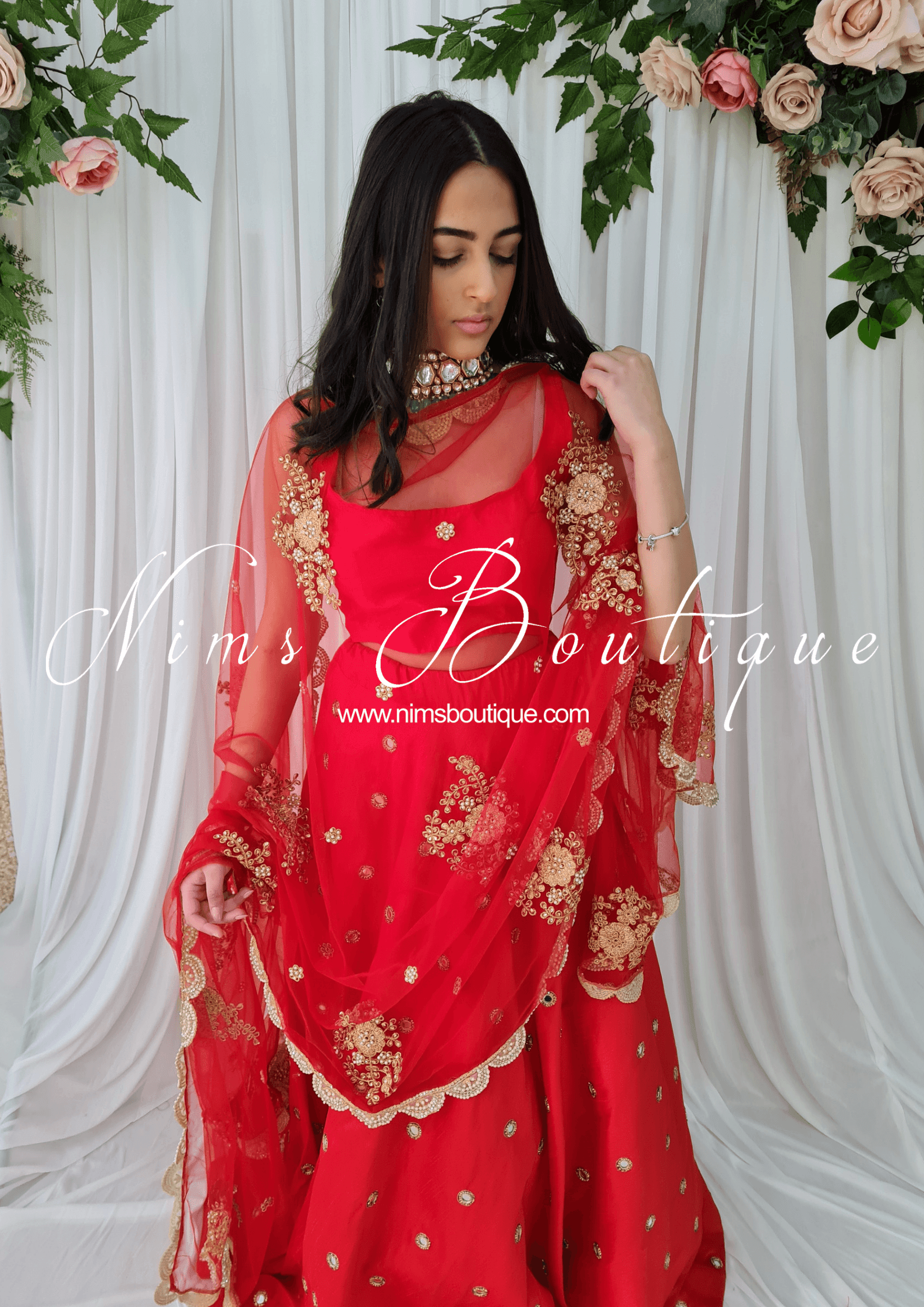 Nims Boutique The NB Red Blouse 10-12