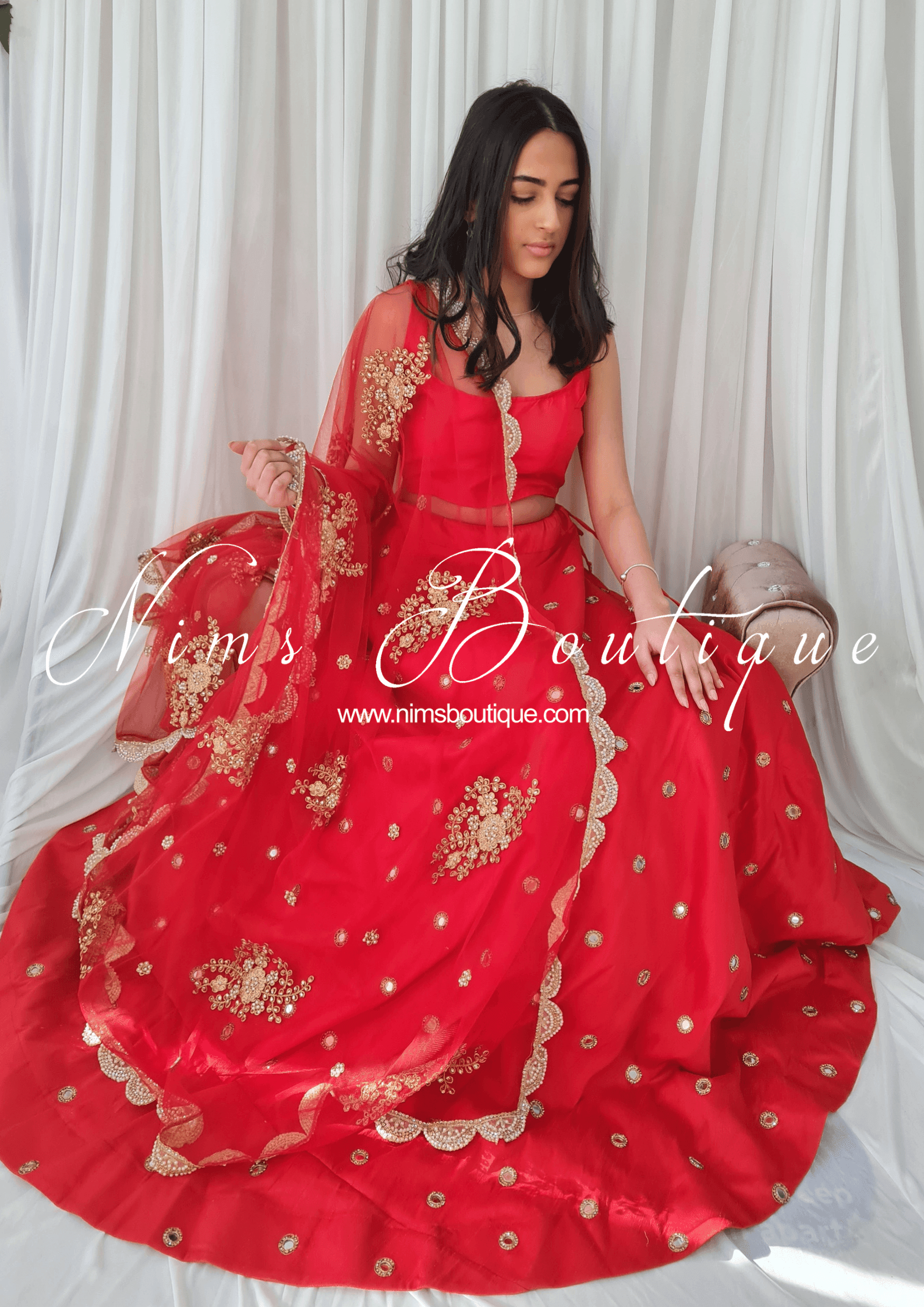 Nims Boutique The NB Red Blouse 10-12