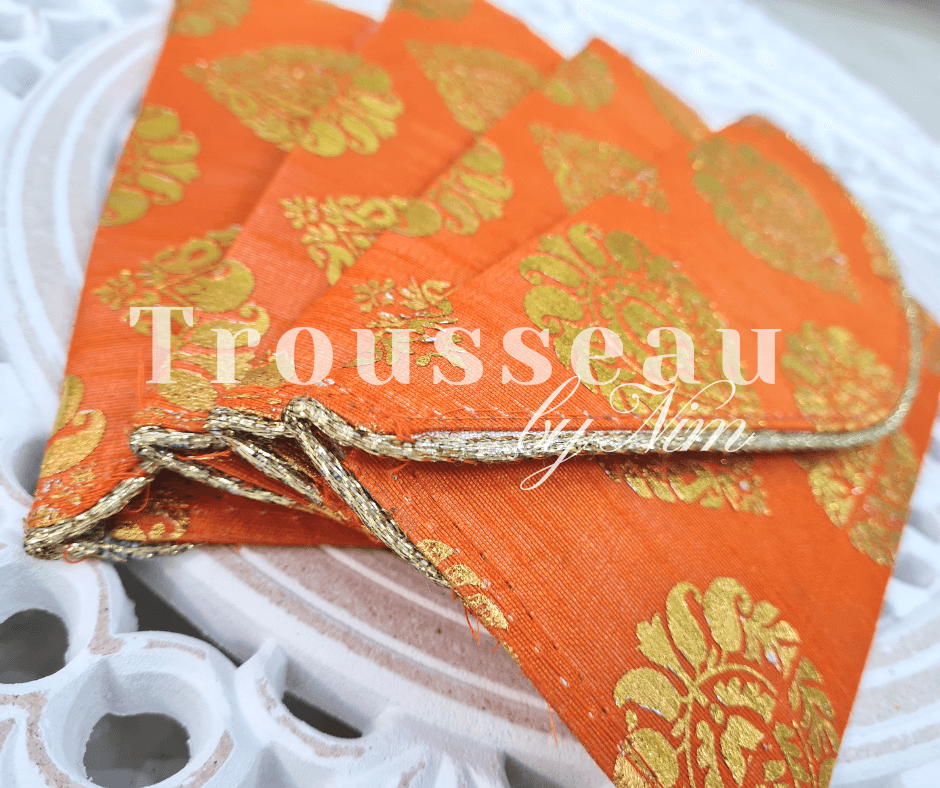 Nims Boutique Orange Paisley Brocade Money Wallets