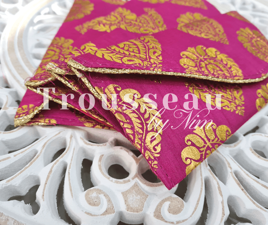 Nims Boutique Hot Pink Paisley Brocade Money Wallets