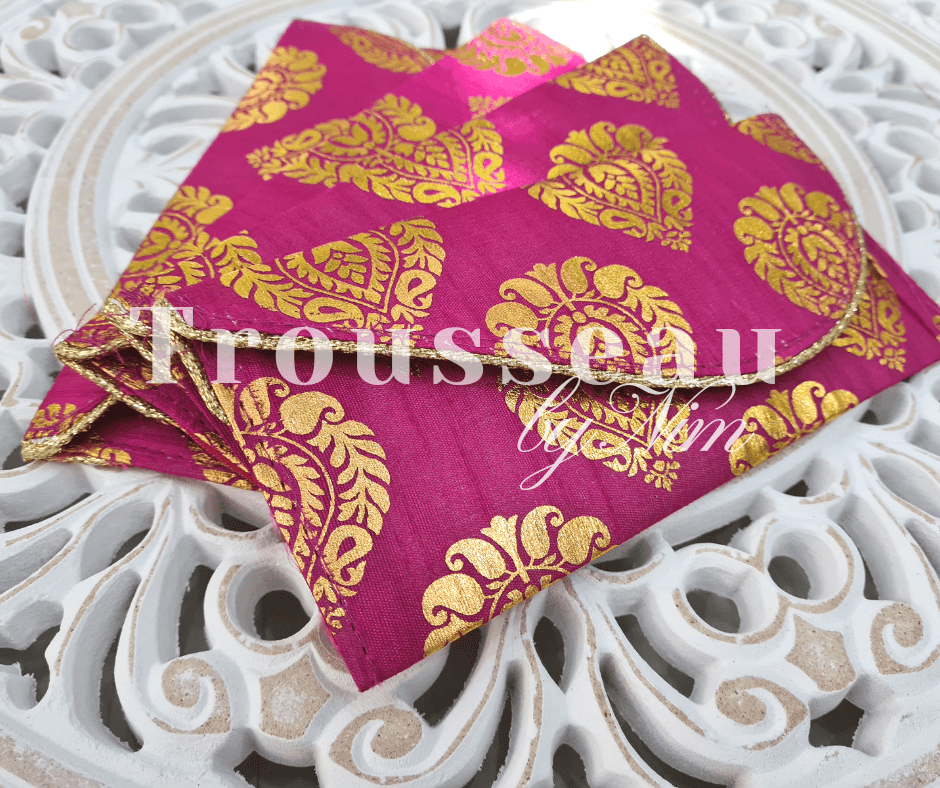 Nims Boutique Hot Pink Paisley Brocade Money Wallets