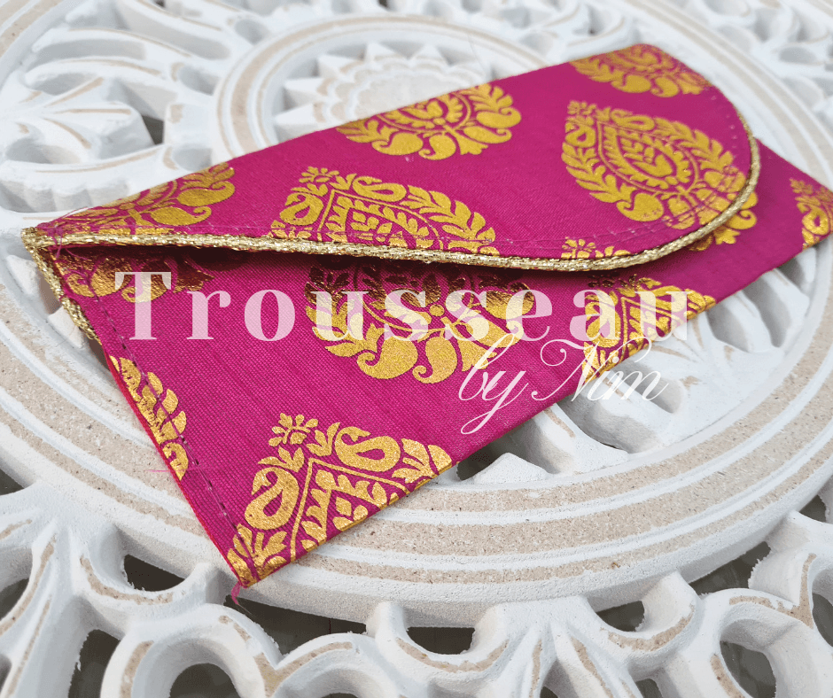 Nims Boutique Hot Pink Paisley Brocade Money Wallets