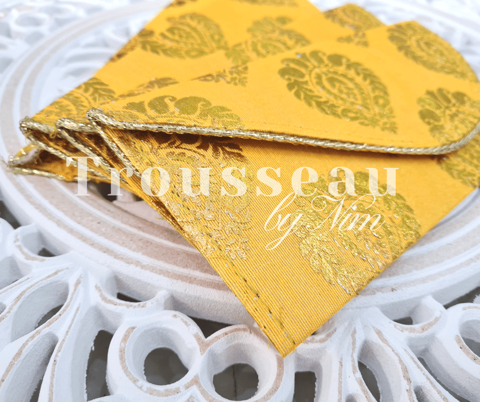 Nims Boutique Yellow Paisley Brocade Money Wallets