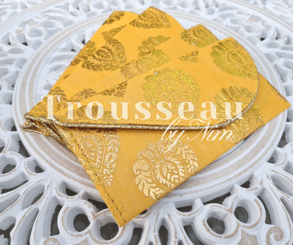Nims Boutique Yellow Paisley Brocade Money Wallets