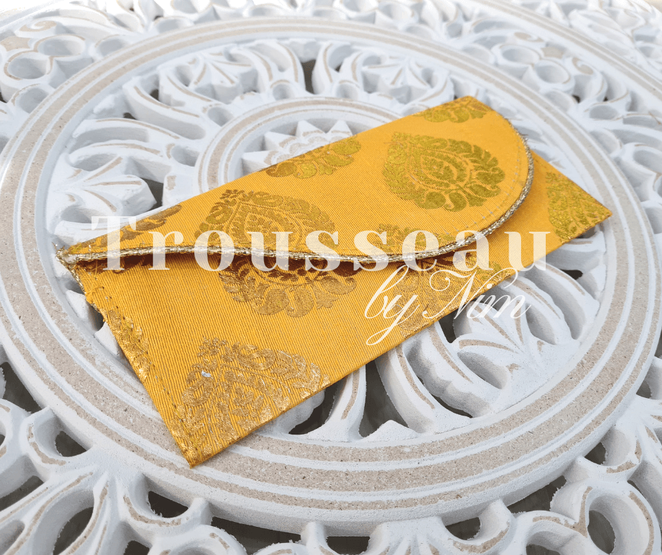 Nims Boutique Yellow Paisley Brocade Money Wallets