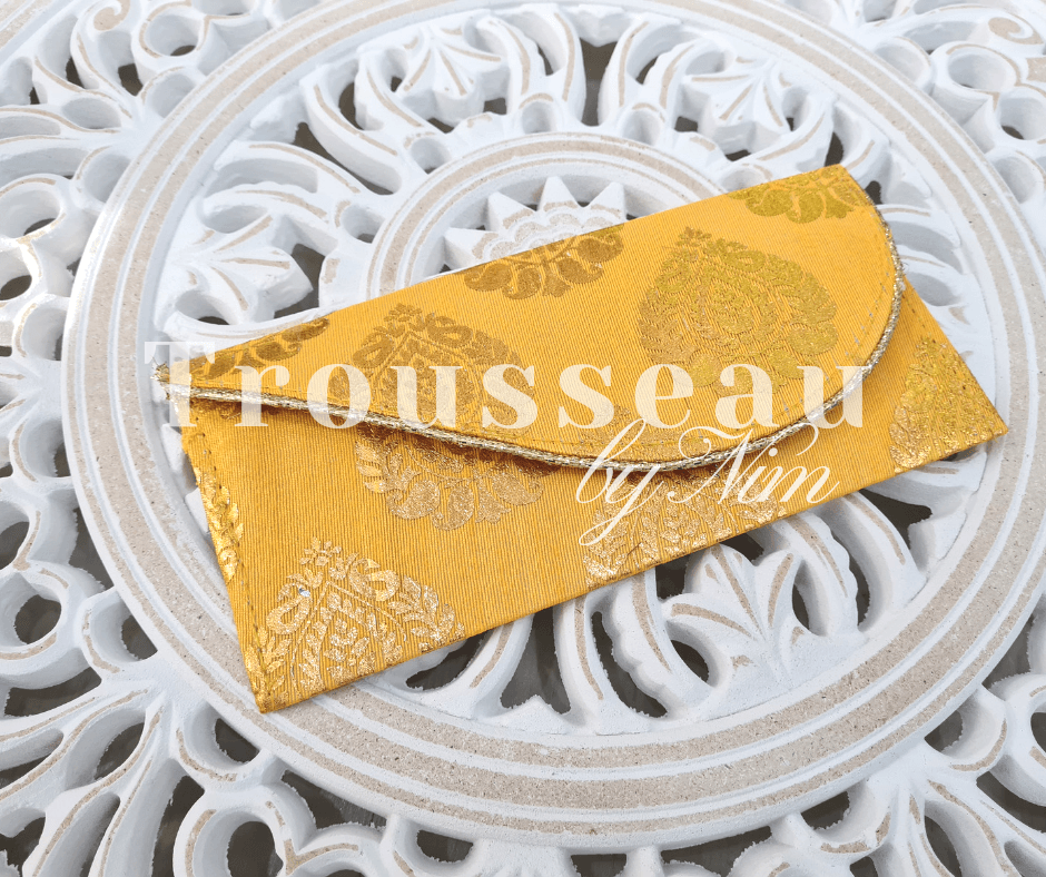 Nims Boutique Yellow Paisley Brocade Money Wallets