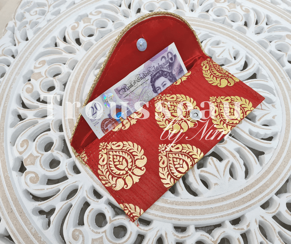 Nims Boutique Red Paisley Brocade Money Wallets