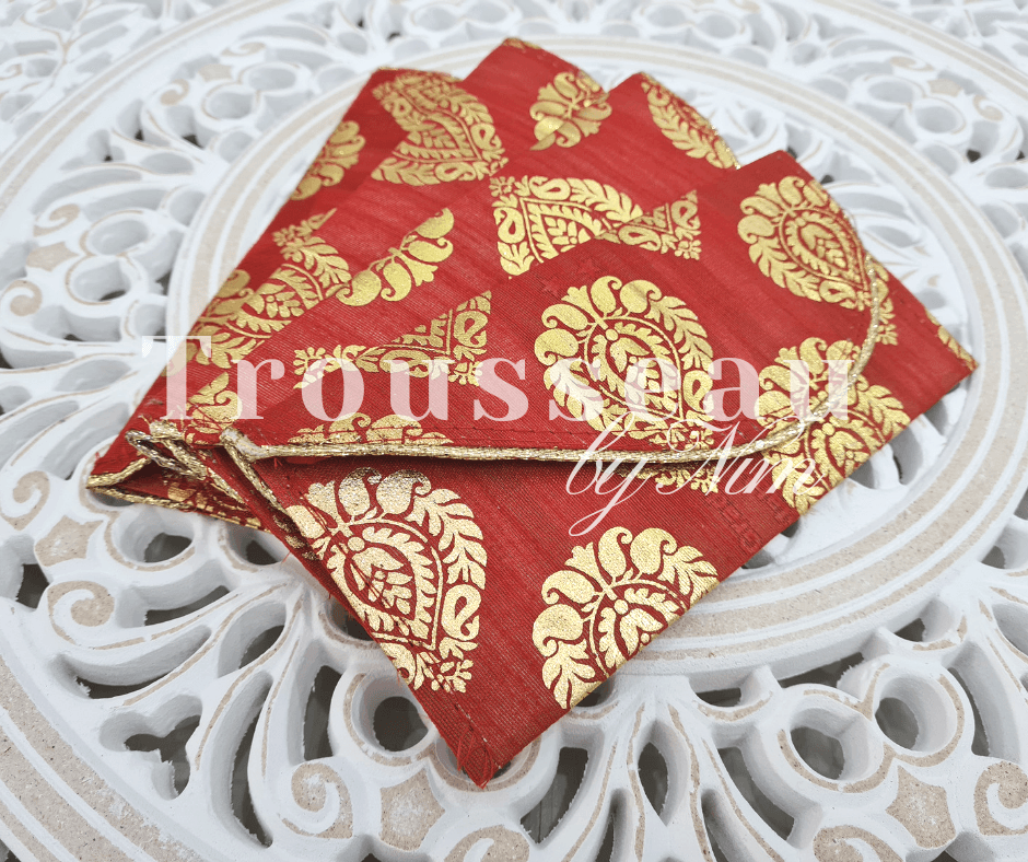Nims Boutique Red Paisley Brocade Money Wallets