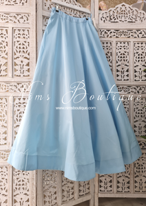 Readymade Light Blue Silk skirt/lehnga (sizes 12-14)