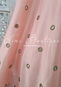 Silk Peach Mirror readymade skirt/lehnga (sizes 4-22)