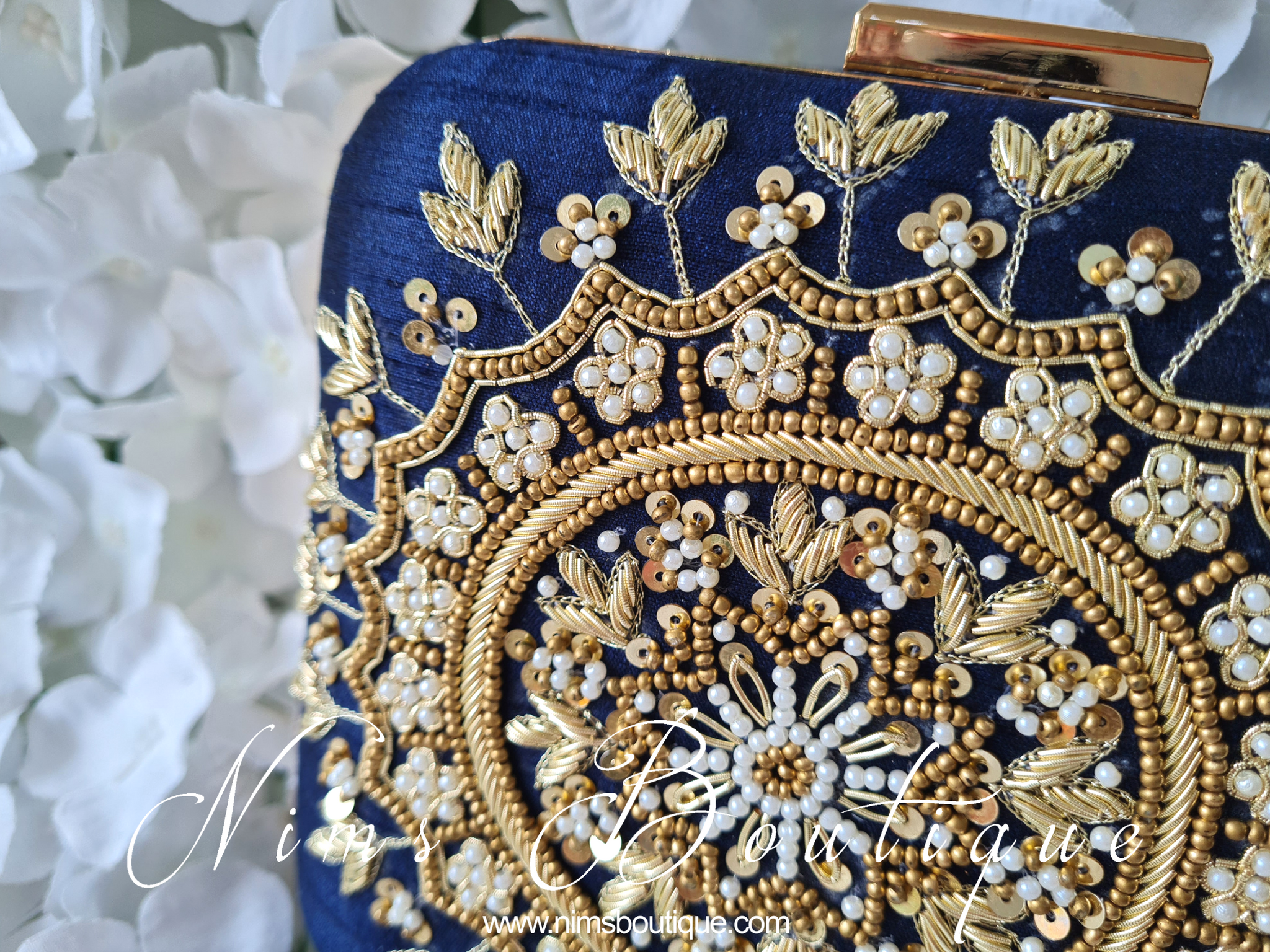 Large navy clutch bag sales
