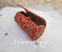 Nims Boutique Red Embroidered Bangle Box