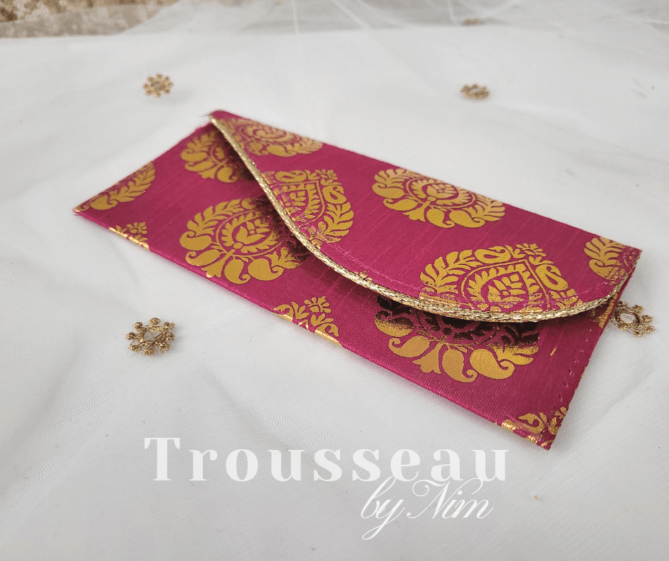 Nims Boutique Hot Pink Paisley Brocade Money Wallets