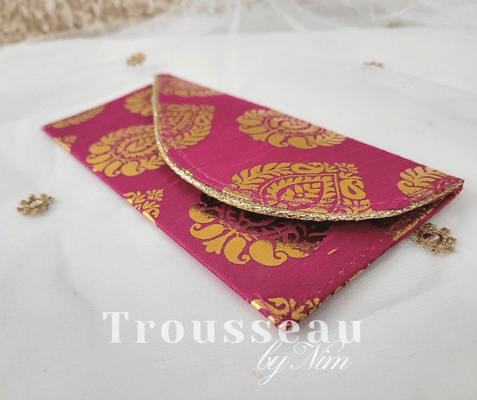Nims Boutique Hot Pink Paisley Brocade Money Wallets