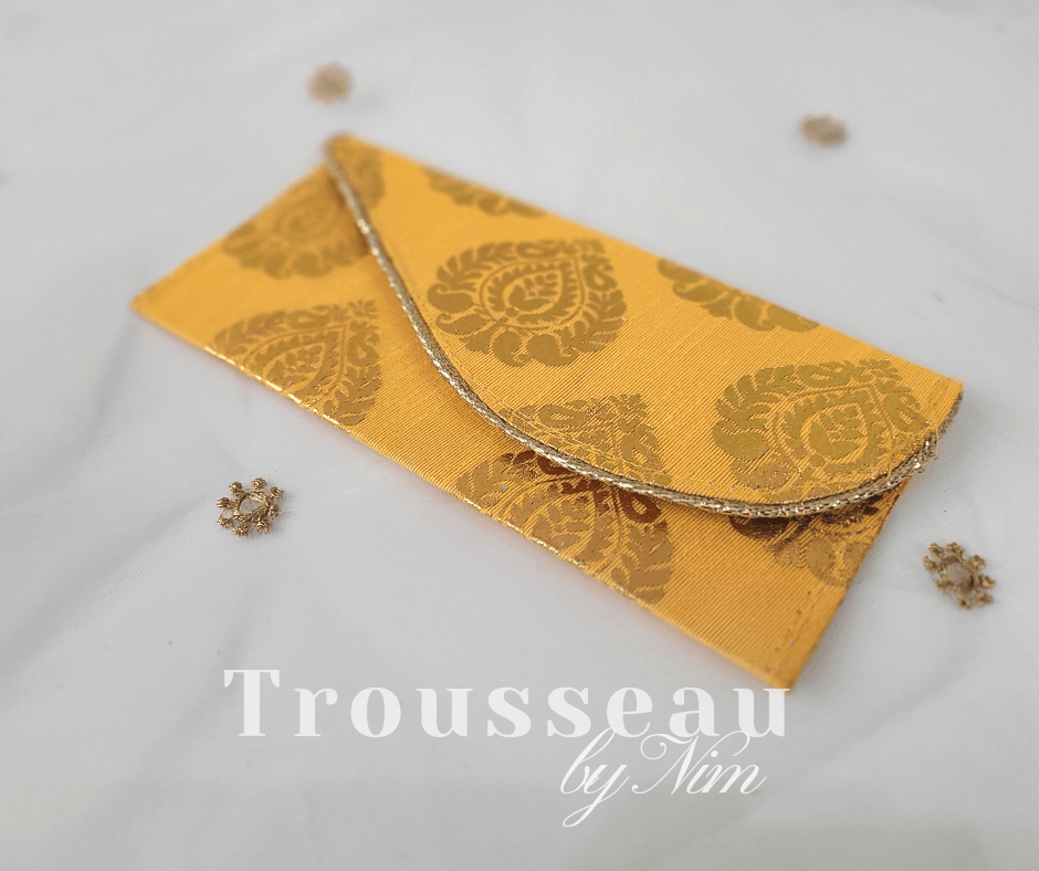 Nims Boutique Yellow Paisley Brocade Money Wallets