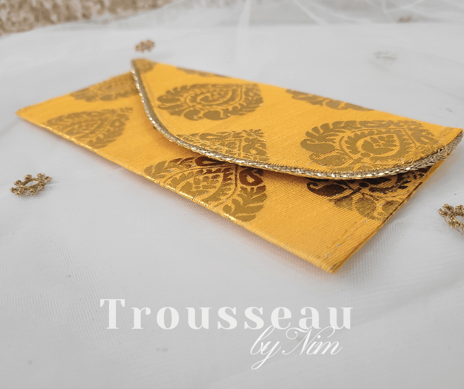 Nims Boutique Yellow Paisley Brocade Money Wallets