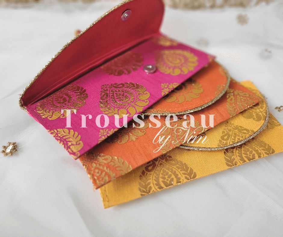 Nims Boutique Yellow Paisley Brocade Money Wallets