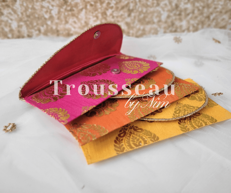 Nims Boutique Yellow Paisley Brocade Money Wallets