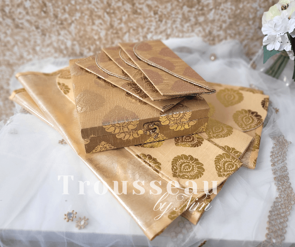 Nims Boutique Gold Paisley Brocade Money Wallets
