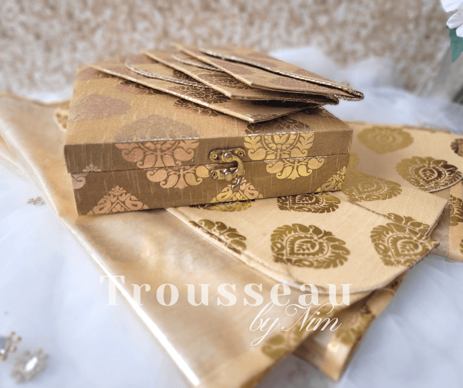 Nims Boutique Gold Paisley Brocade Money Wallets