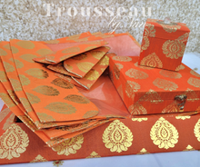 Orange Brocade Gifting Tray