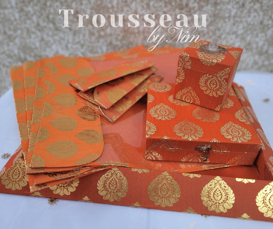 Nims Boutique Orange Paisley Brocade Money Wallets
