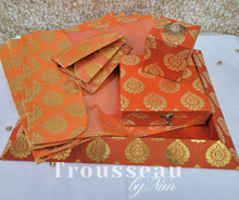 Orange Brocade Gifting Tray