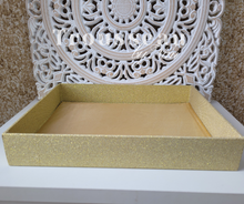 Wooden Gold Glitter Gifting Tray