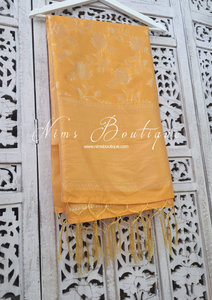 Amber Floral Silk Banarsi Dupatta/Chunni (BN1)
