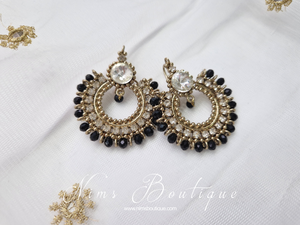 Meghna Royal Black Earrings