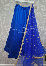 Readymade Royal Blue Silk skirt/lehnga (sizes 4-24)