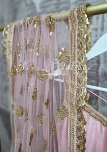Sleeveless Blush Pink Silk Pajami Suit (sizes 4 to 20)