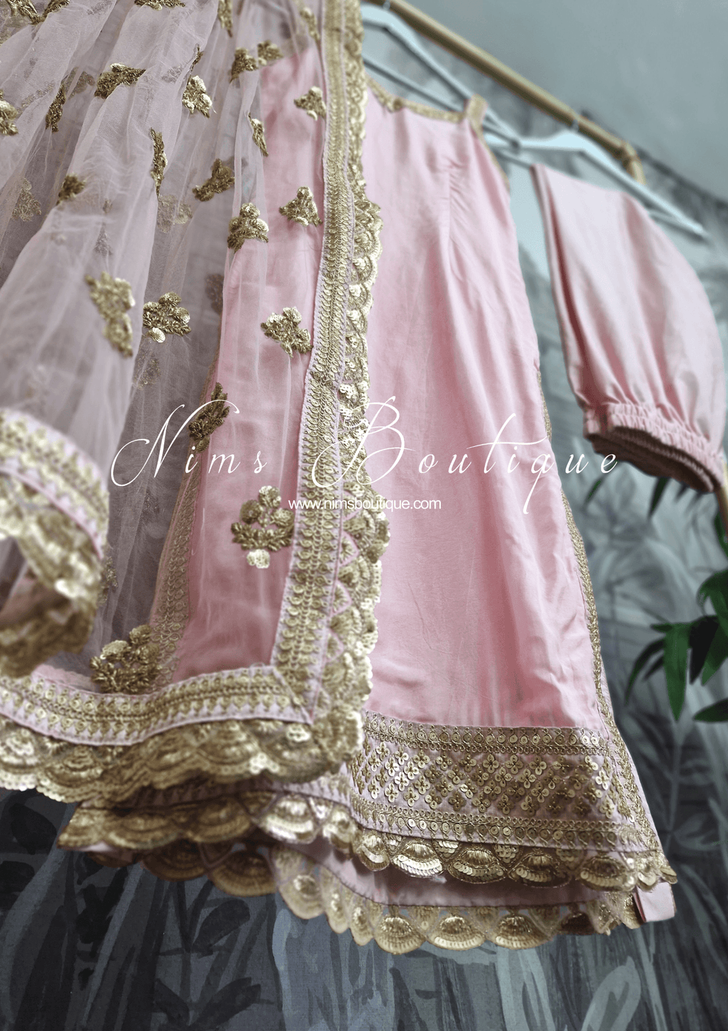 Nims Boutique The NB Classic Sleeveless Blush Pink Silk Pajami Suit sizes 4 to 20