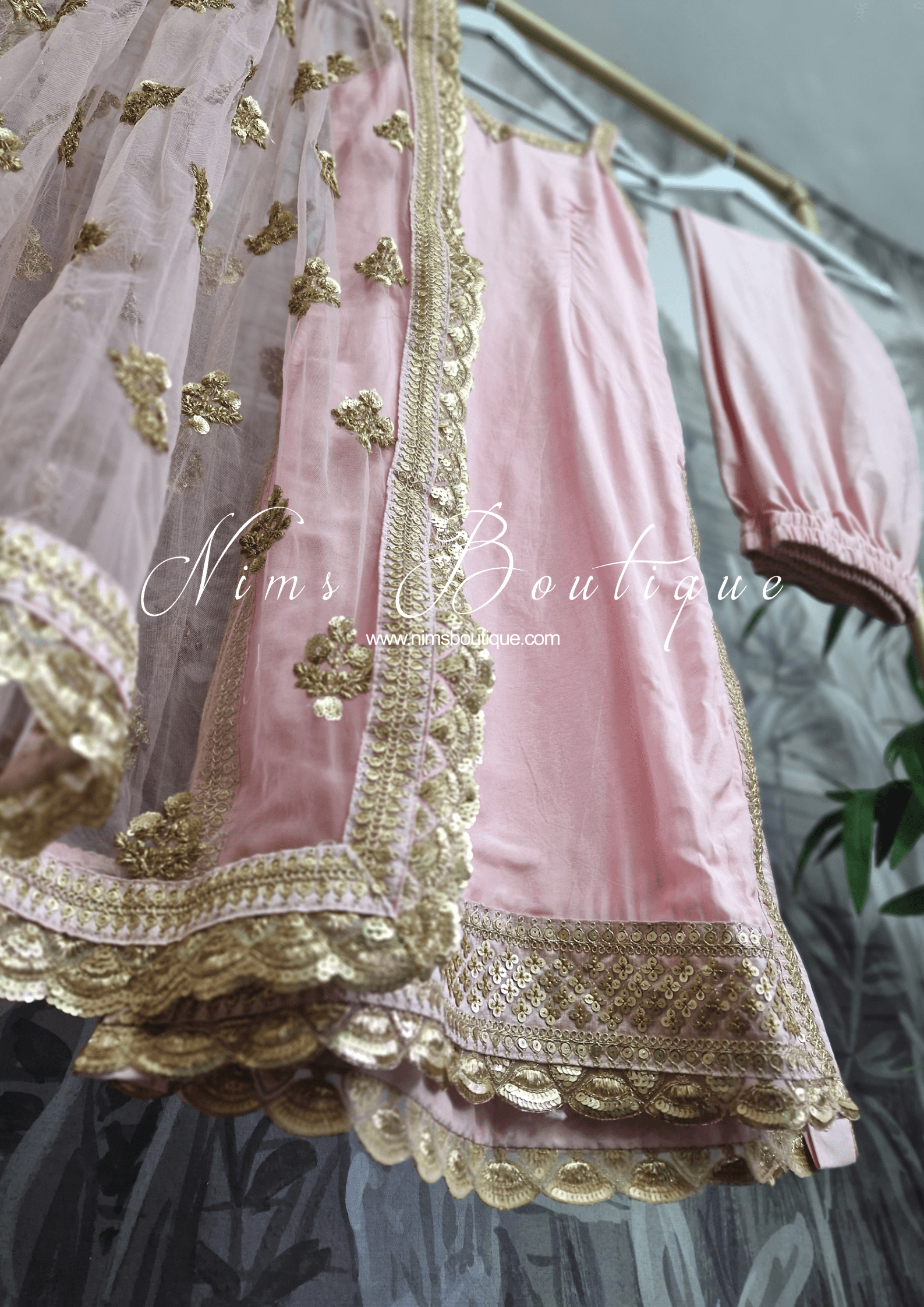 Nims Boutique The NB Classic Sleeveless Blush Pink Silk Pajami Suit sizes 4 to 20
