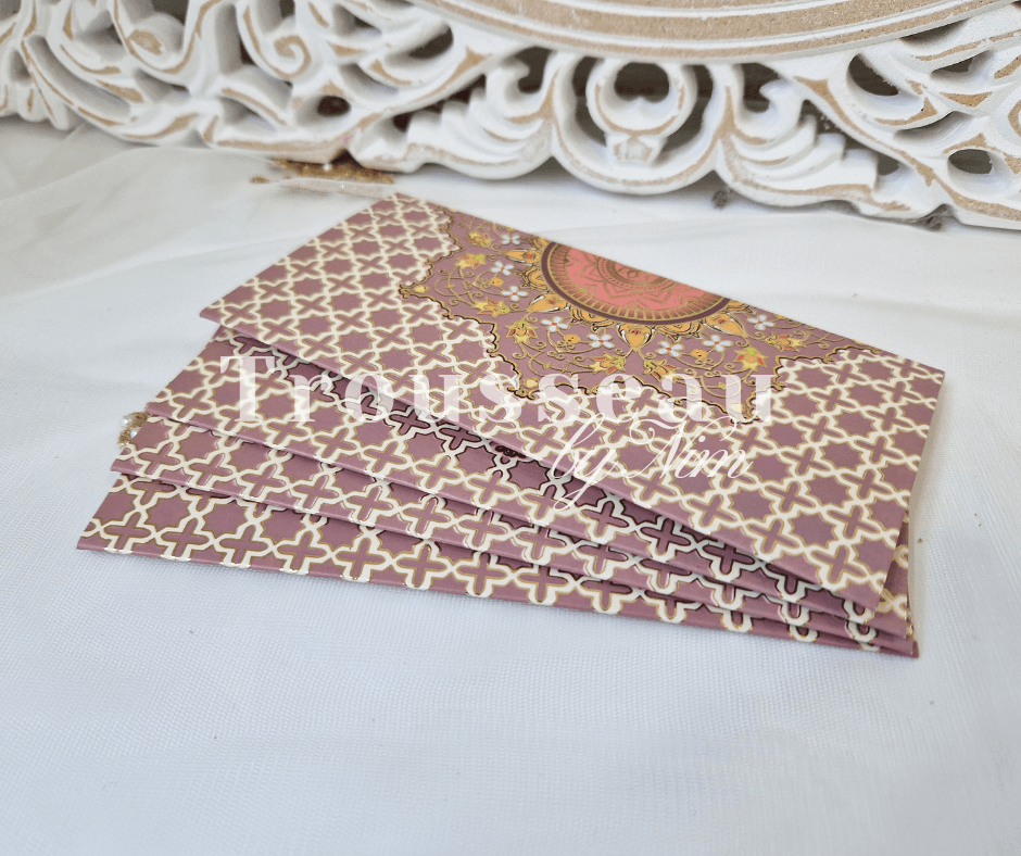 Nims Boutique Lilac Mandala Foil Print Money Wallets