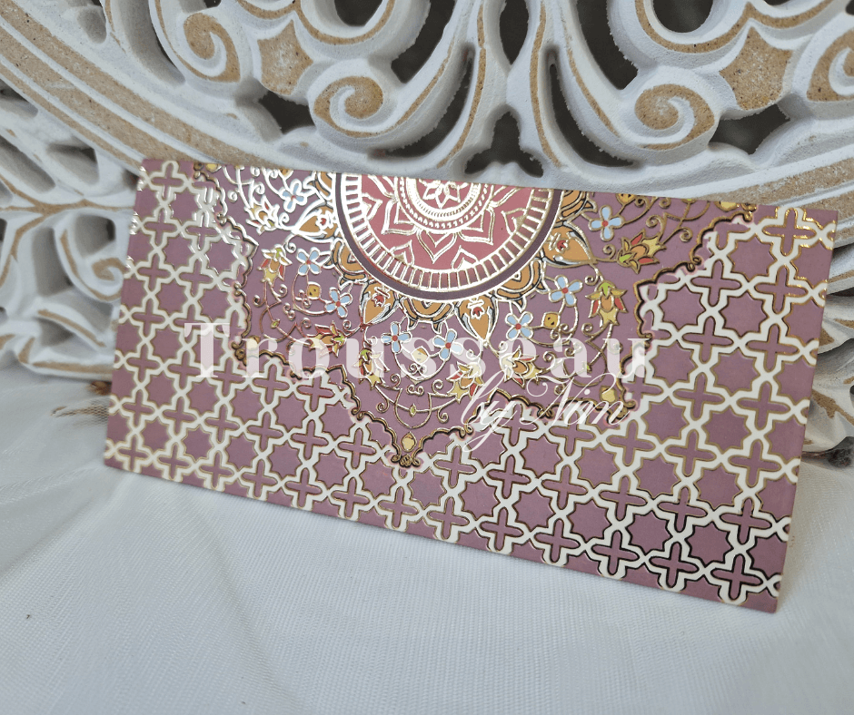 Nims Boutique Lilac Mandala Foil Print Money Wallets