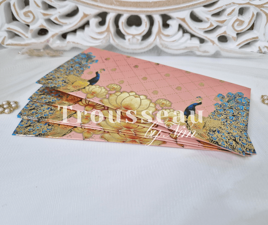 Nims Boutique Peacock Foil Print Money Wallets