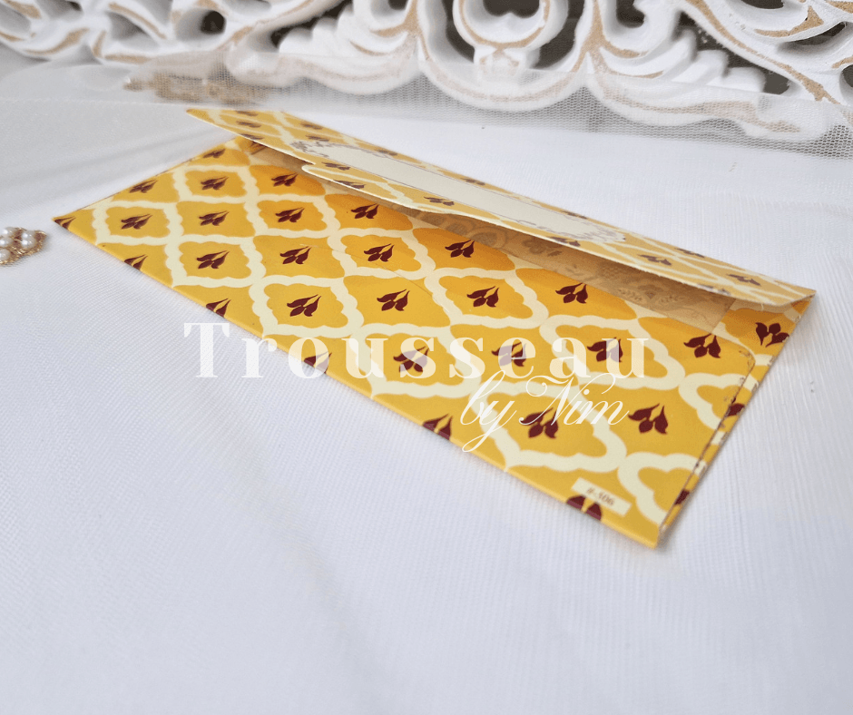 Nims Boutique Yellow, Red & Gold Foil Print Money Wallets