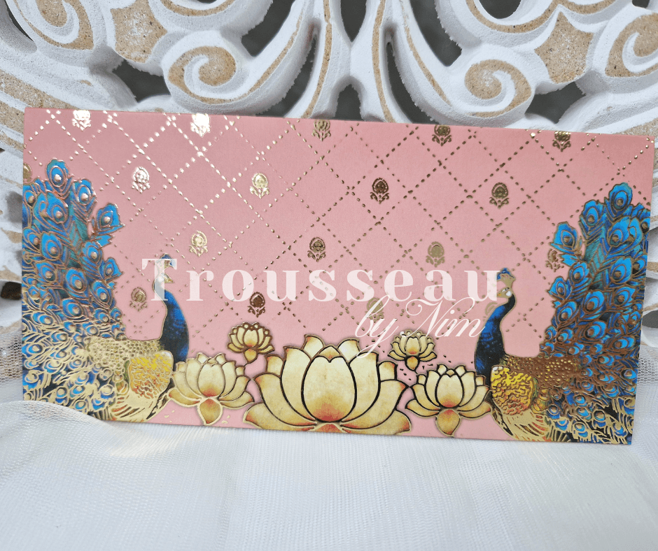 Nims Boutique Peacock Foil Print Money Wallets