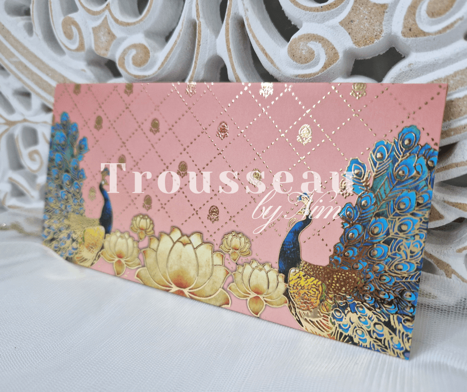 Nims Boutique Peacock Foil Print Money Wallets