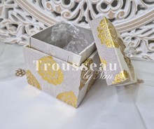 Ivory Silk Brocade Favor Box